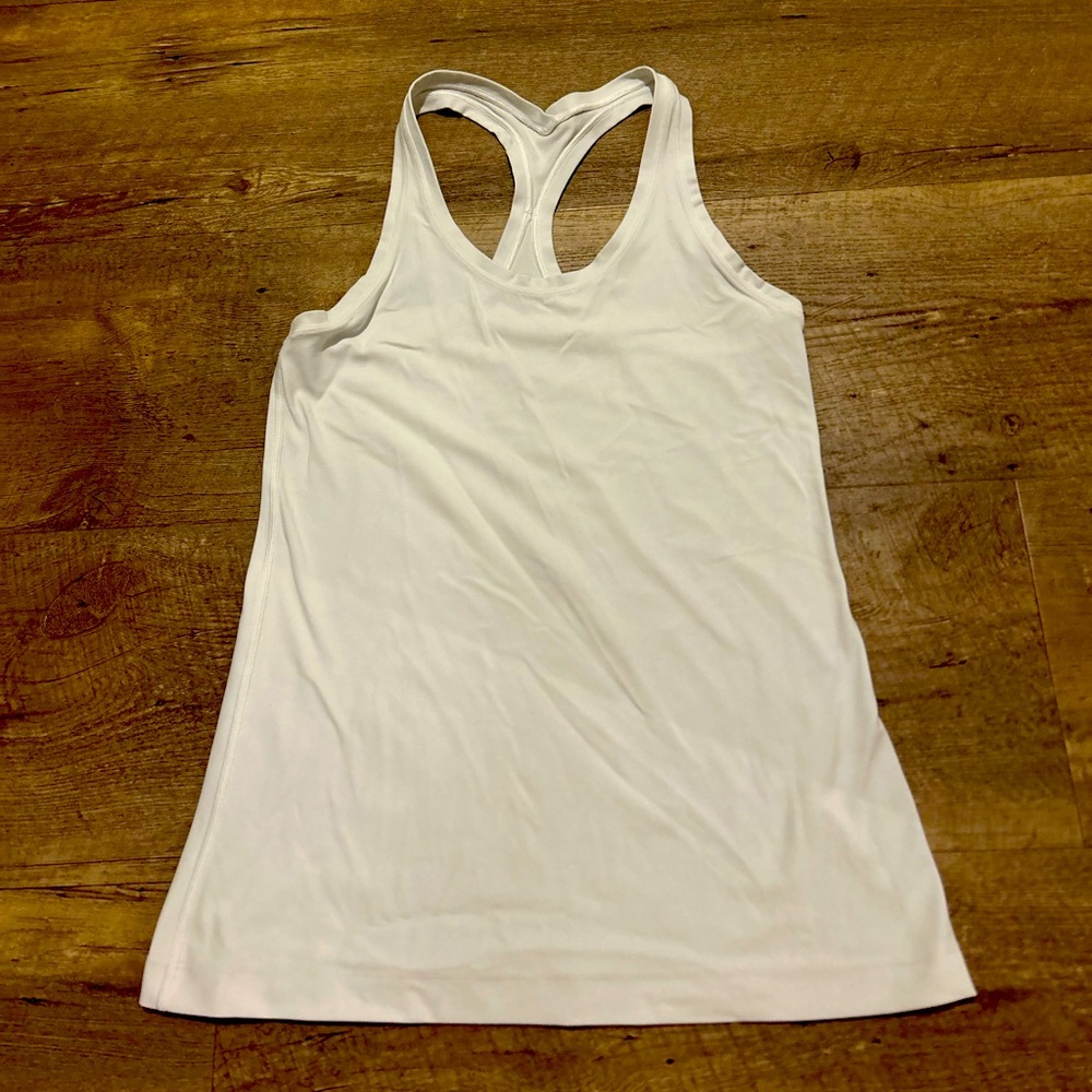 LULULEMON- White Racerback Tank Top- size 10